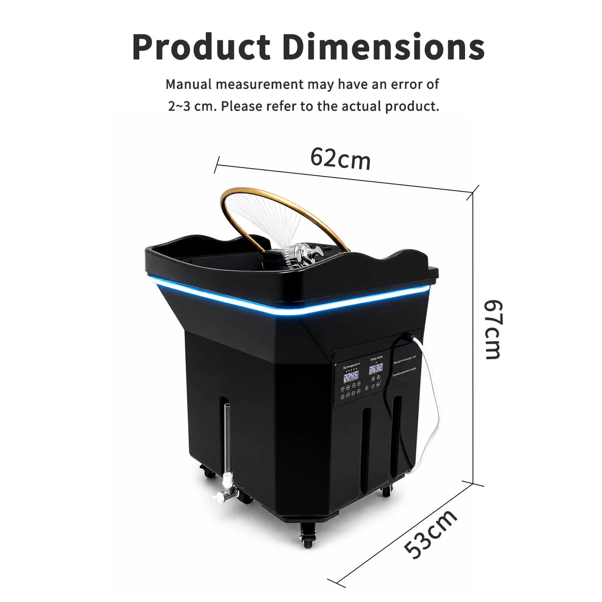 Head Spa Shampoo Basin With Heated Water Cycle Massage Bed