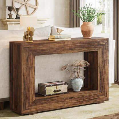 Tribesigns Farmhouse Console Sofa Table With Storage For Entryway