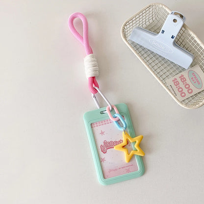 Kpop Photocard Holder Keychain Y2K PhotoCard Holder Kpop Charm Holders Kawaii Photo Card Keychain