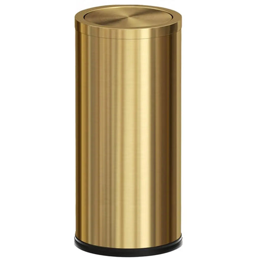 Stainless Steel Trash Can With Flip Lid For Kitchen Bathroom