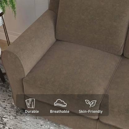 Modern Loveseat Sofa With Thick Cushions For Small Spaces