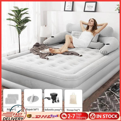 Queen Size Air Mattress Sofa Bed for Outdoor Indoor Portable Inflatable Couch High Quality Camping Rest Folding Mattress