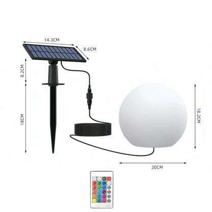 Solar Garden Ball Light Outdoor Glow Globe Light with Remote Control LED Waterproof Solar Night Light for Party Holiday Decor
