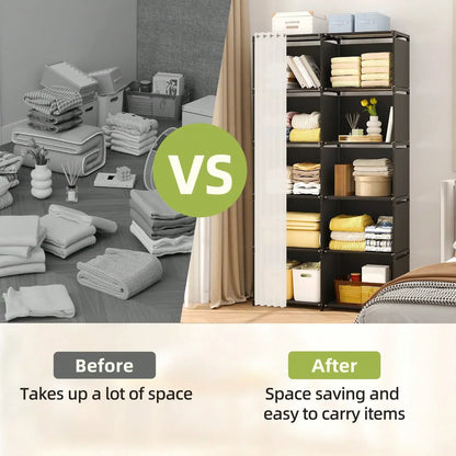 Tomnk 4/10 Compartments Simple Bathroom Organizer, Space-Saving Bathroom Cabinet With Adjustable Shelves, Easy Assembly Storage