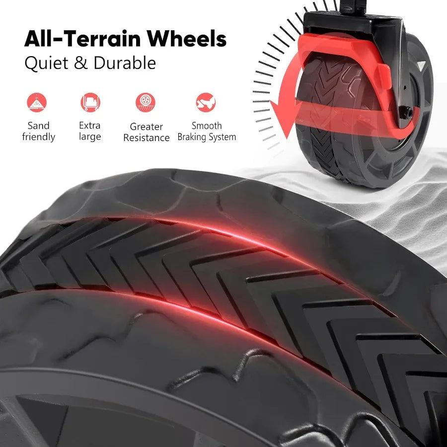 Wagon Cart with Big AllTerrain Beach Wheels Collapsible Heavy Duty Extended Wagons with Taligate Foldable Utility Carts for Cam