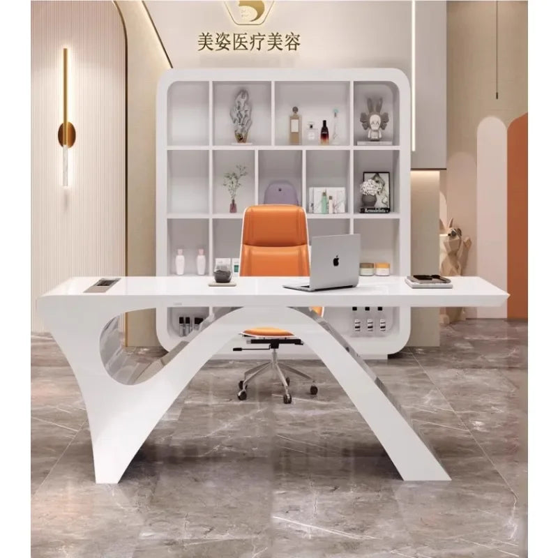 Luxury Minimalist Computer Desks Interior Conference Gaming Office Table Seating Desktop Escritorio Oficina Office Furniture