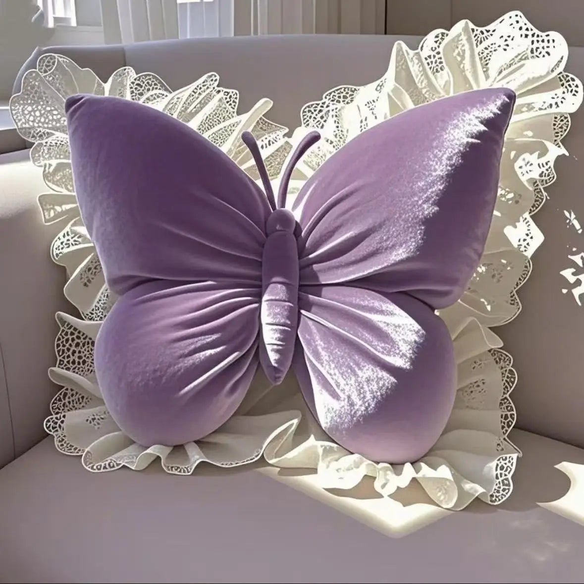 ANGPUCN Princess Butterfly Office Pillow Decorative Cushion For Home