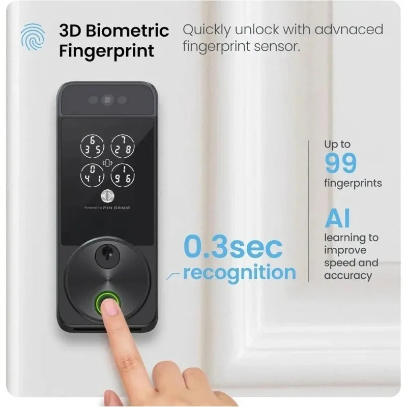 Discount Upgraded version Visage Zeno Series Smart Lock, Facial Recognition &amp; Fingerprint Keyless Entry Door Lock
