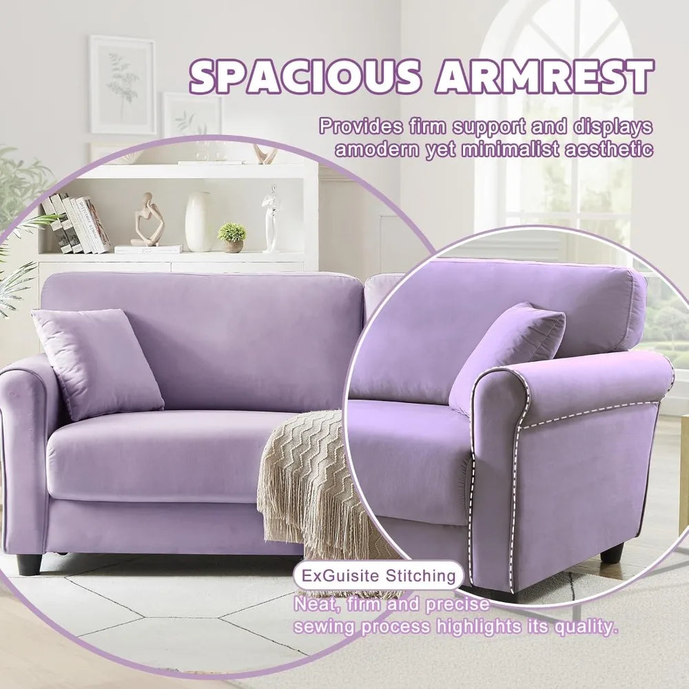 Modern Loveseat Sofa for Living Room,Love Seat with 2 Seater,Velvet Loveseat Sofa,Small Couch for Living, Customized