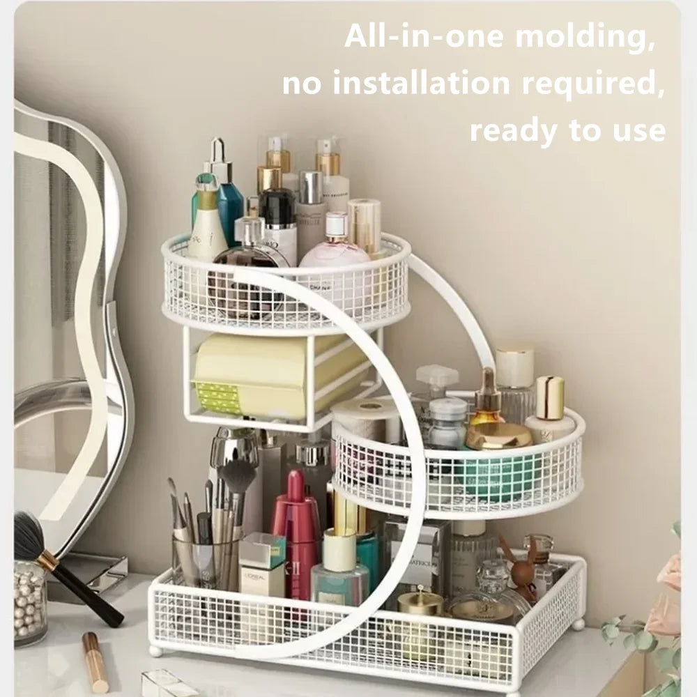 Hign-concerned Metal Makeup Storage Rack Cosmetic Organizer Multi Layer