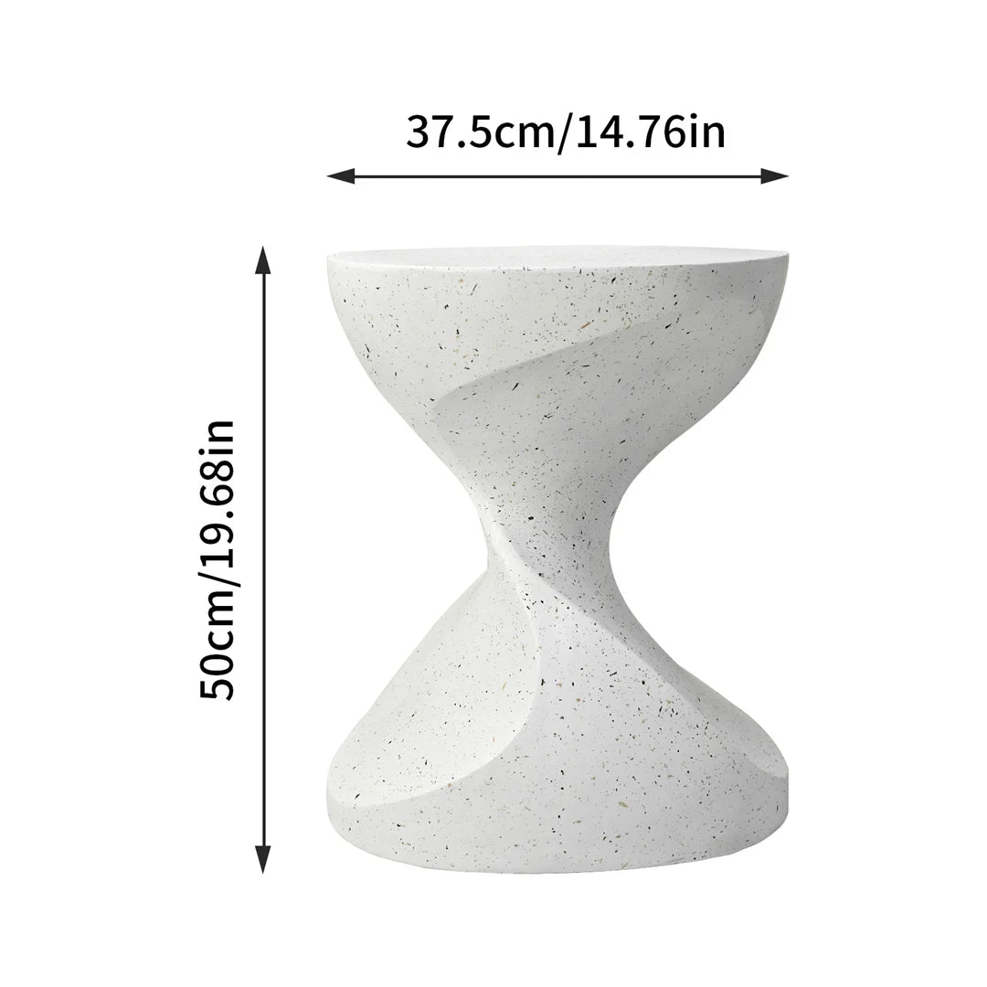 Modern Lightweight Concrete Side Table for Living Room Bedroom Sofa