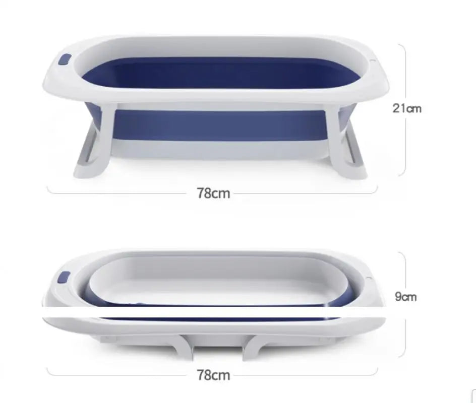 Hign-concerned Foldable Kids Bathtub With Non Slip Pad
