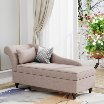Modern Storage Chaise Lounge Indoor Fabric Chaise Lounges Chair Sleeper Lounge Sofa Recliner Chair for Bedroom, Customized