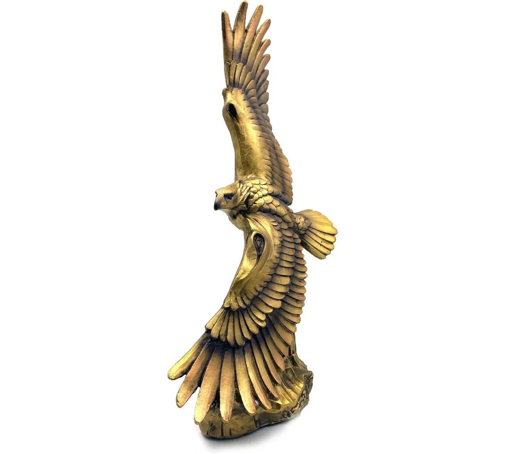 13 Inch Bronze Eagle Statue Sculpture Figurine Home Office Desktop Decoration Gift for Collectors
