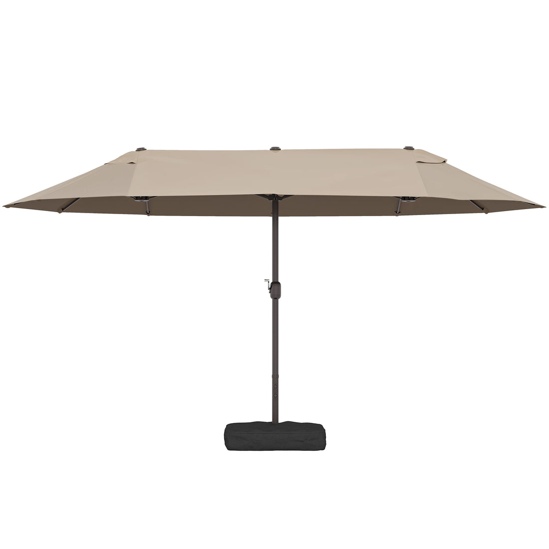 Outsunny Double Sided Rectangular Patio Umbrella with Crank and Base
