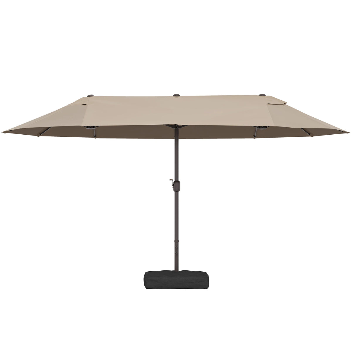 Outsunny Double Sided Rectangular Patio Umbrella with Crank and Base