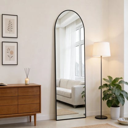 JHK Full Length Wall Mirror With Stand For Home Decor