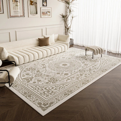 French Style Carpets for Living Room Light Luxury Bedroom Decor Carpet Thickend Plush Lounge Floor Mat Washable Bedside Soft Rug