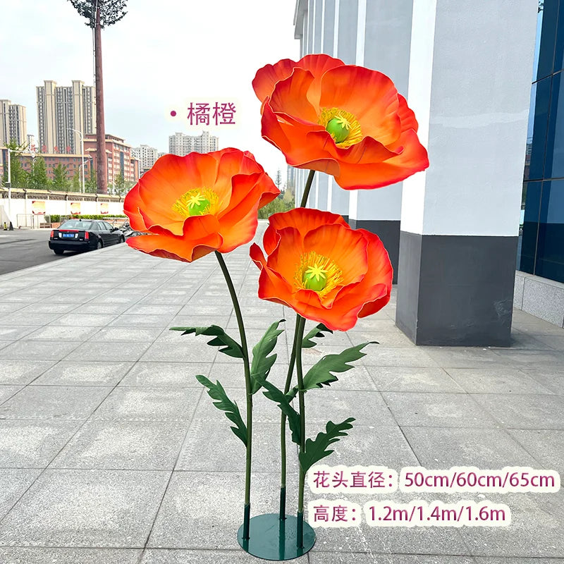 Waterproof Form Artificial Flowers Outdoor Wedding Accessories Plants Decoration Garden Fake Marriage Road Lead Flowers Decor