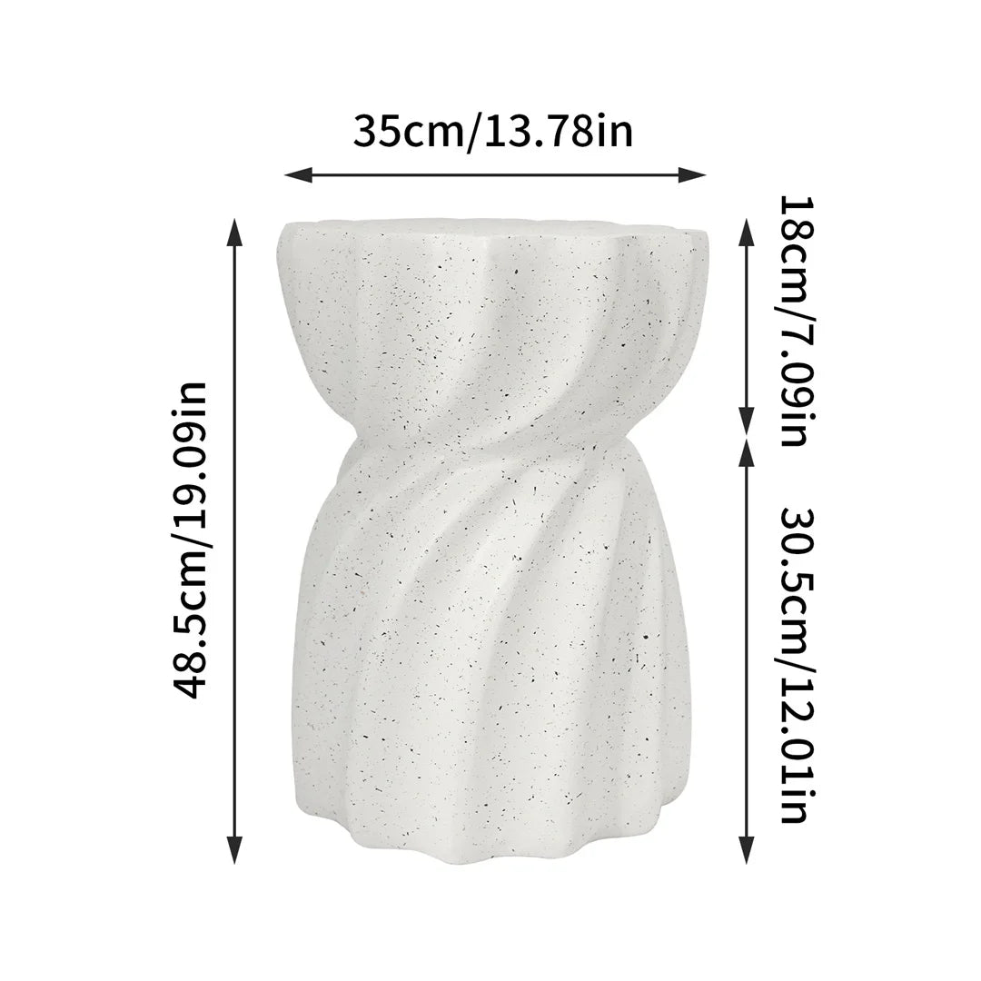 Modern Lightweight Concrete Side Table for Living Room Bedroom Sofa