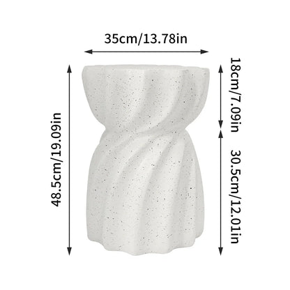 Modern Lightweight Concrete Side Table for Living Room Bedroom Sofa