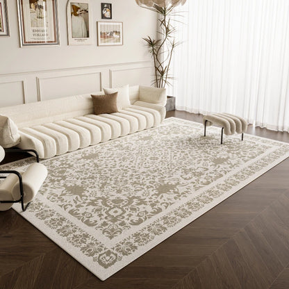 French Style Carpets for Living Room Light Luxury Bedroom Decor Carpet Thickend Plush Lounge Floor Mat Washable Bedside Soft Rug