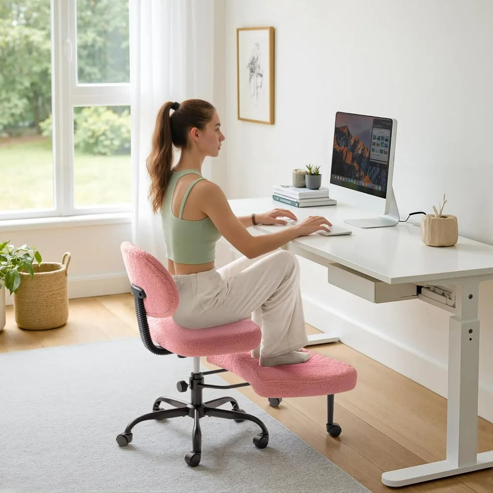 Furmax Ergonomic Kneeling Desk Chair With Footrest And Wheels
