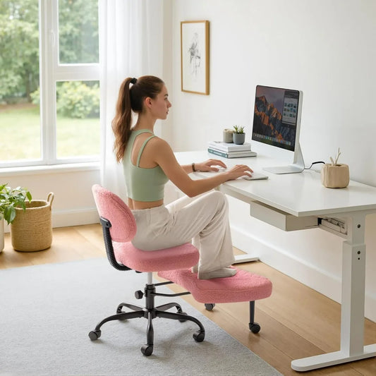 Furmax Ergonomic Kneeling Desk Chair With Footrest And Wheels