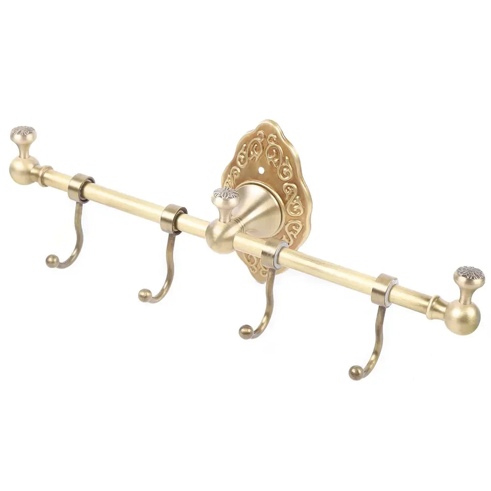 High-concerned Antique-Style Wall Towel Rack Wall Mounted Space-Saving Shelf Organizer