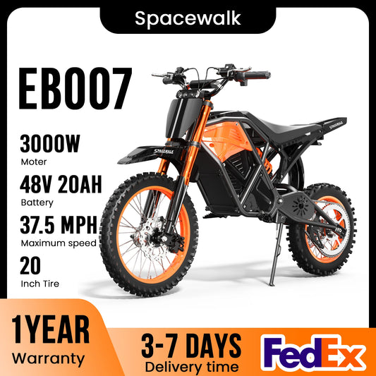 EILLEO SPACEWALK 48V Electric Dirt Bike 3000W Peak Power 37 MPH 60 Mile Range