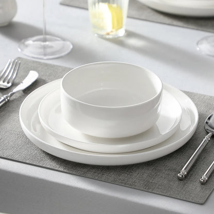 MALACASA Ceramic Porcelain Dinnerware Set With Plates And Bowls