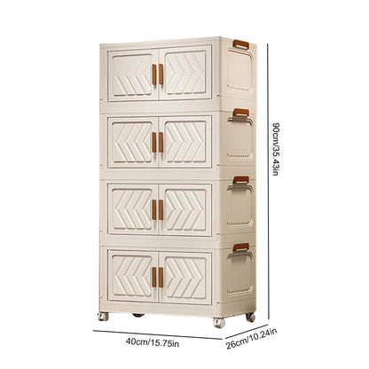 APWIKOGER 4 Tier Stackable Storage Bins With Lids And Wheels