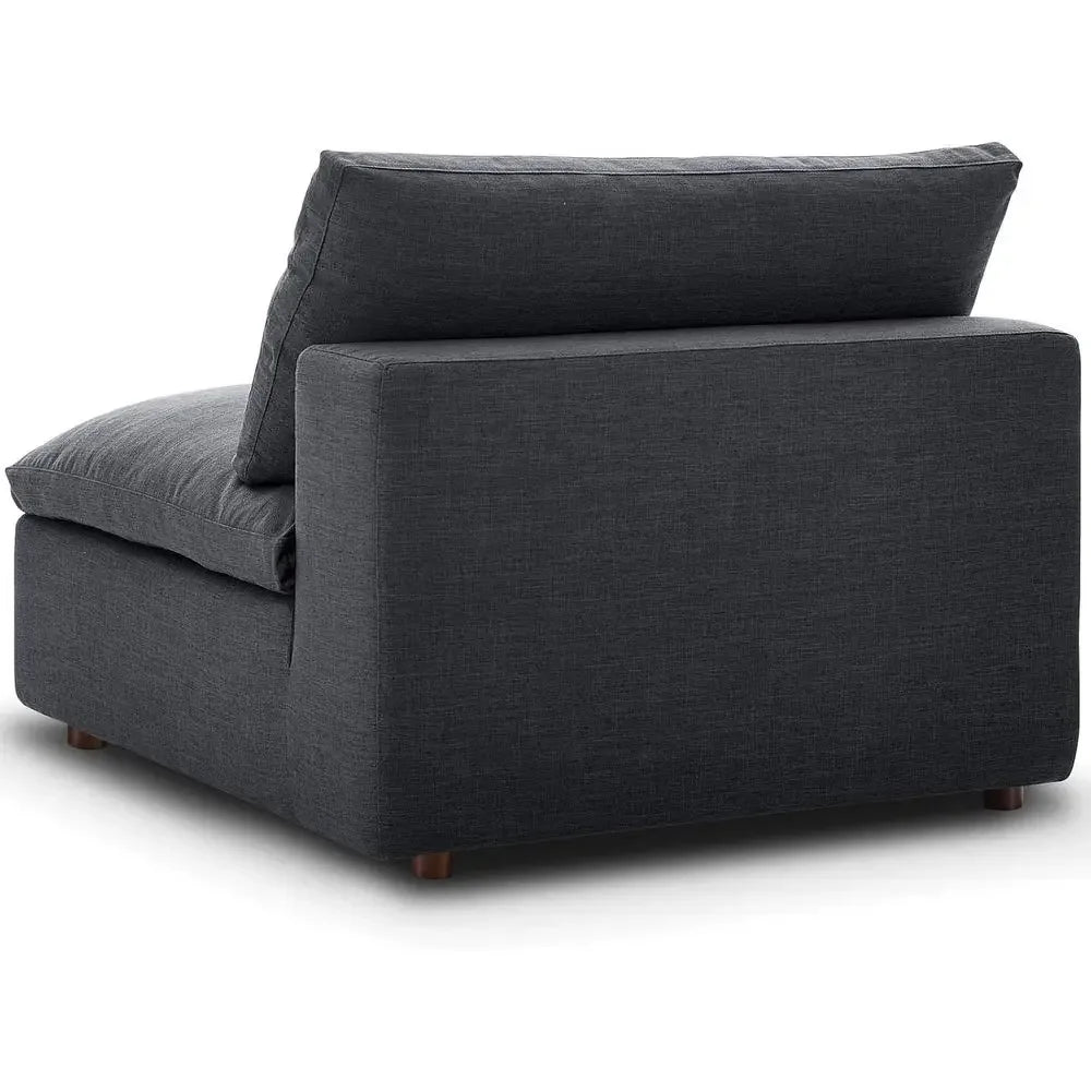 Gray 8-Piece Sectional Sofa Set with Oversized Cushions
