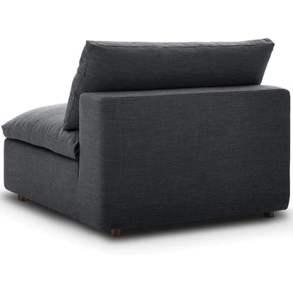 Gray 8-Piece Sectional Sofa Set with Oversized Cushions