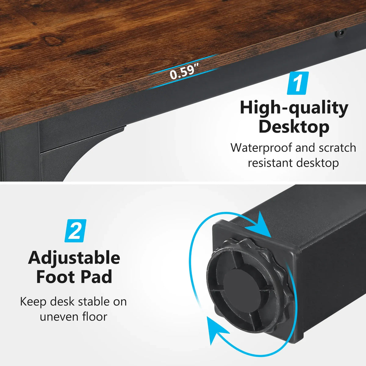 Tribesigns Double Computer Desk for Two Person Home Office Workstation