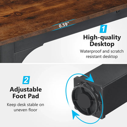 Tribesigns Double Computer Desk for Two Person Home Office Workstation