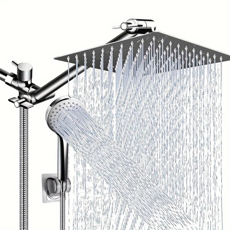 12 Inch Quality Set Rain Shower Head / Handheld Water Saving Shower Bathroom Handheld Three Mode Booster Shower Combination