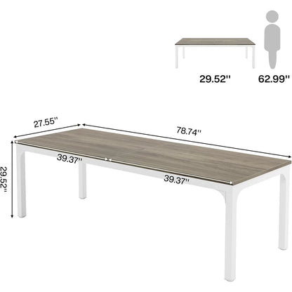 78.7 Inches Extra Long Computer Desk 2 Person Desk, Double Long Desk, Workstaion for Home Office