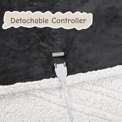 Electric Heated Blanket Full Size 72x84, Soft Flannel with Overheat Protection, 9 Heat Settings &amp; Auto-Off Timer