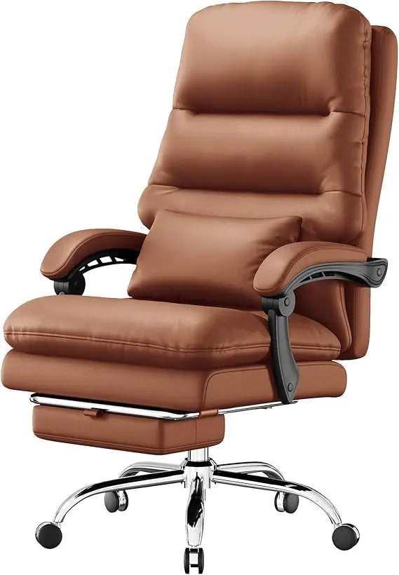 Office Chair, Big and Tall Office Desk Chair, Ergonomic Office Chair, 400LBS PU Leather Computer Chairs, Executive Chair with Fo