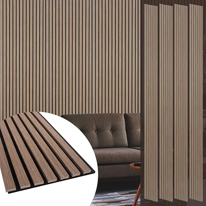 XMSJ Wood Slat Acoustic Panels 4 Pack Wall Ceiling
