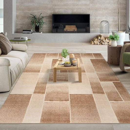 Washable Area Rugs for Living Room Modern Geometric Rug Indoor Floor Cover Accent Carpet for Bedroom Entryway