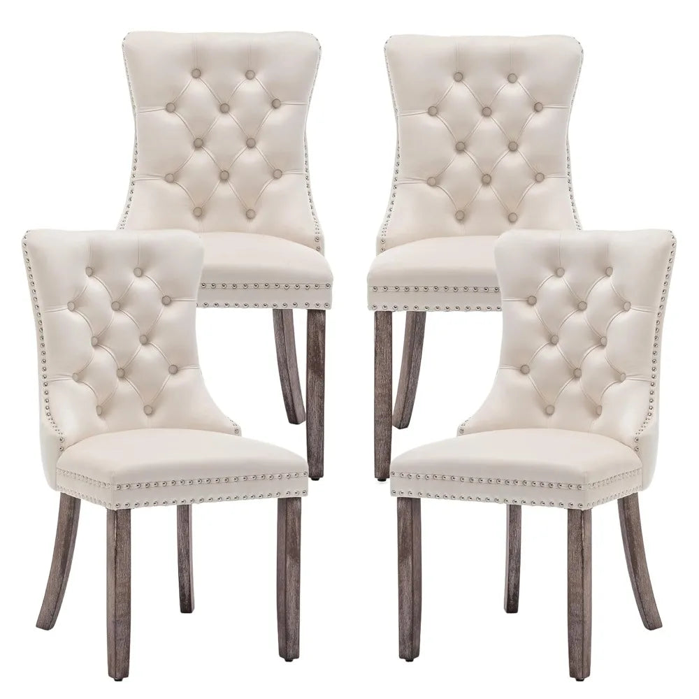 Mid Century Modern Dining Chair Set of 4 Velvet Upholstered Dining Accent Chair Farmhouse Dining Chairs with High, Customized