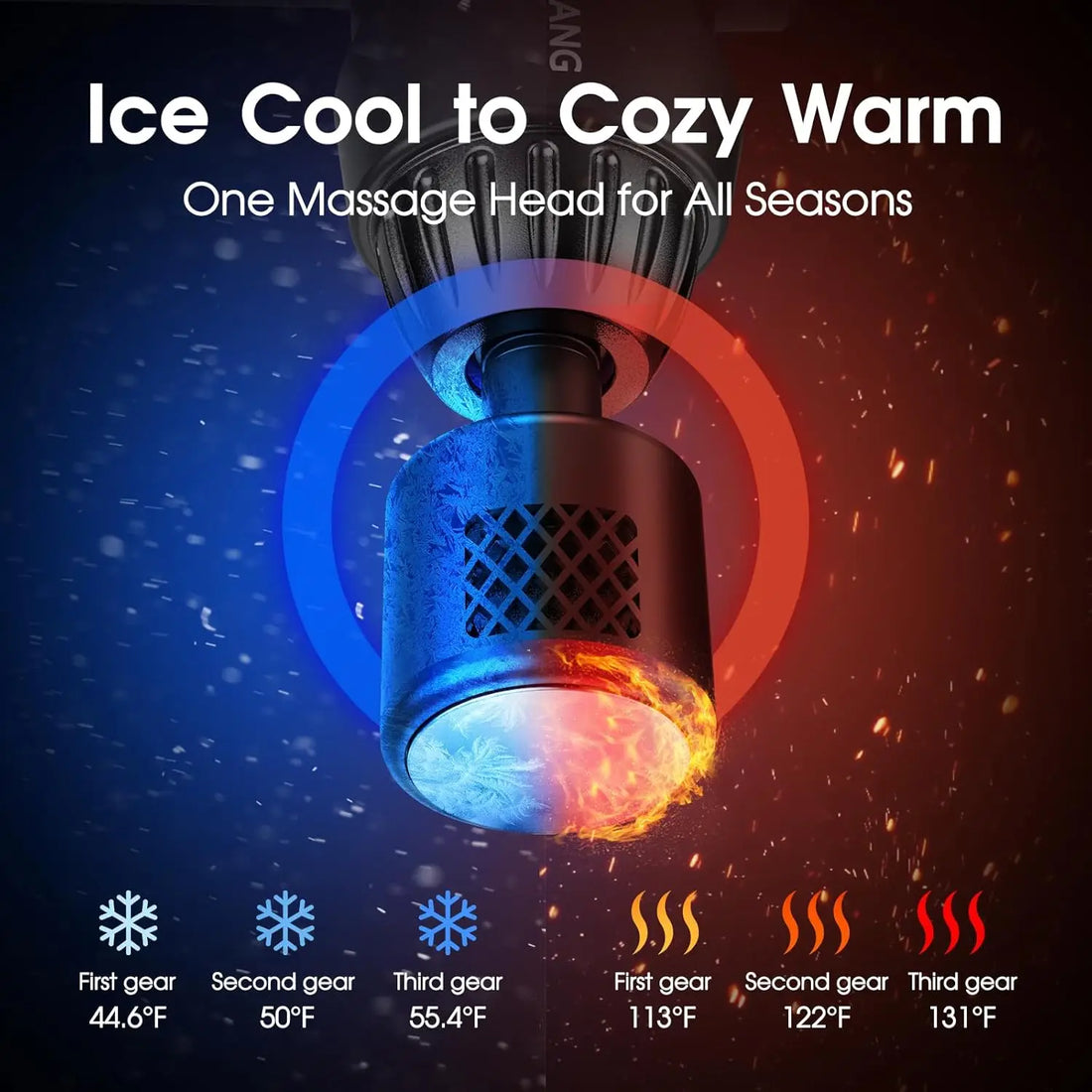 Hot &amp; Cold Deep Tissue Massage Gun with 7 Heads, Silent Percussion for Pain Relief, Perfect Birthday Gift