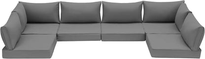 Water-Repellent Sofa Cushion for 6-Seat Rattan Wicker Sectional Patio Conversation Sets