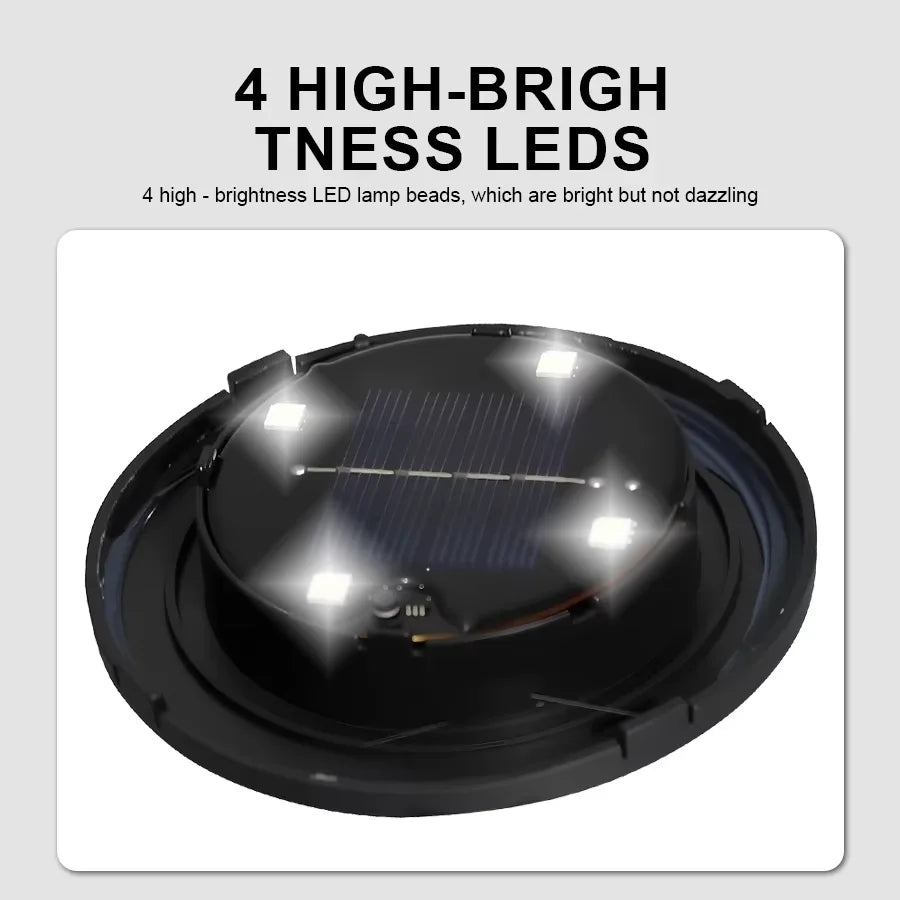 4PCS Solar Stone Lights Outdoor Waterproof Solar Powered Rock Light Outdoor Landscaping Spotlights Solar Garden Yard Decor Lamp