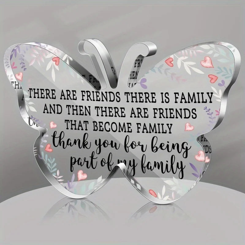 Acrylic Friendship Plaque: Gift for Female Friend/Coworker – Birthday, Going Away, Retirement. Keepsake Decor.