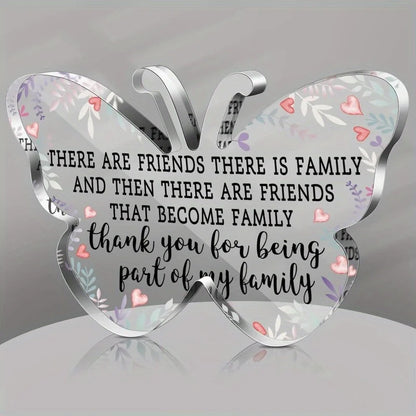 Acrylic Friendship Plaque: Gift for Female Friend/Coworker – Birthday, Going Away, Retirement. Keepsake Decor.