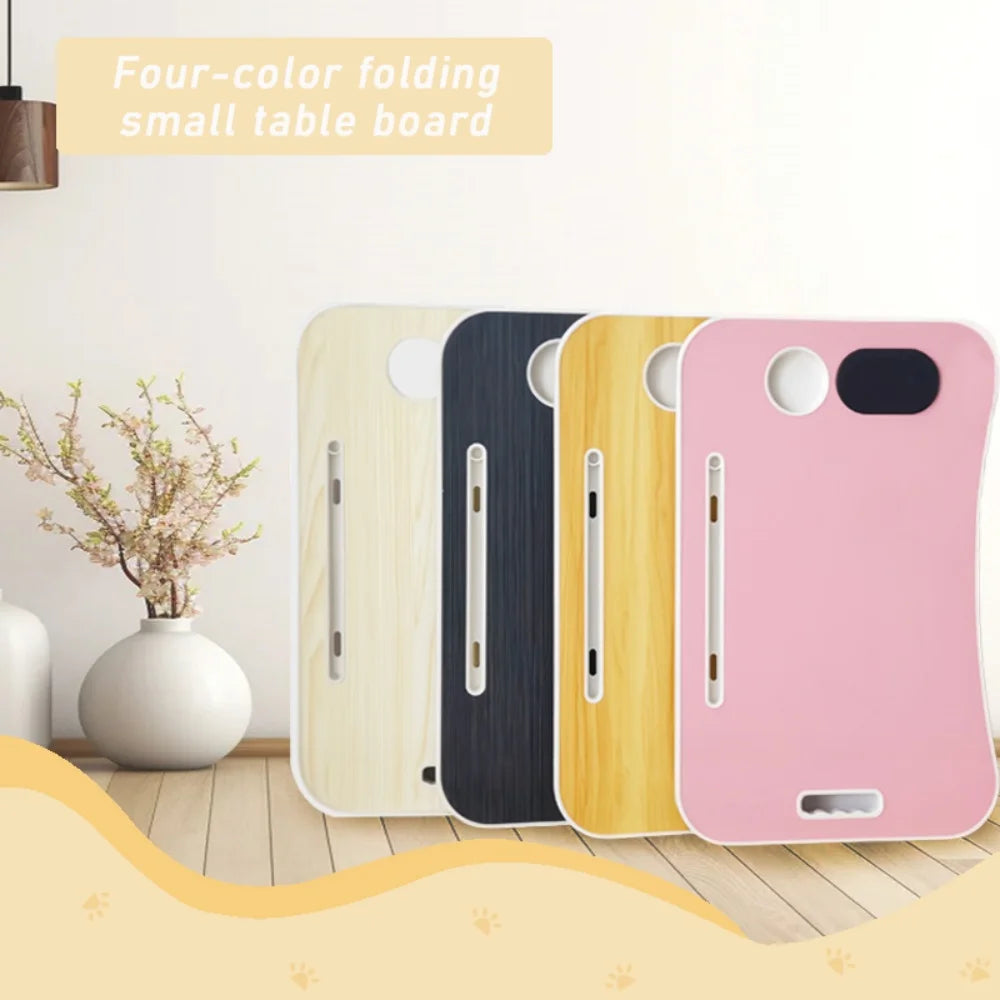 Simple, Sturdy, Durable, Wireless Charging Capable, Foldable Small Table, Bed Laptop Table