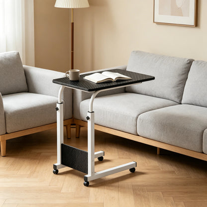 Adjustable Rolling Laptop Cart Overbed Table for Bed or Couch